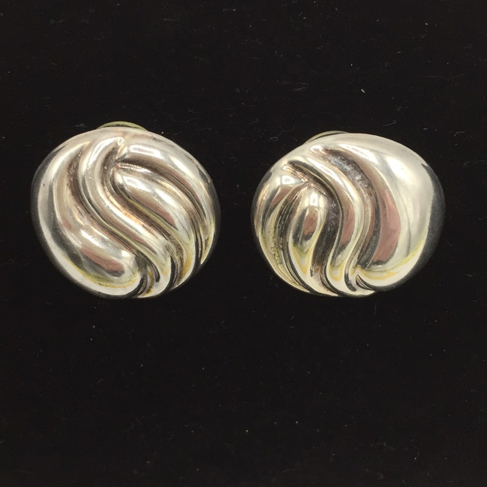 Silver Pierced Earrings from Mexico